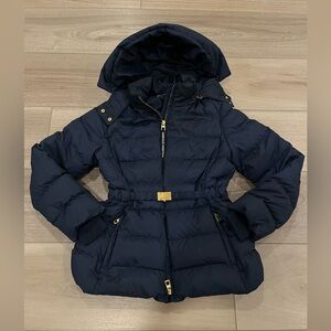 Tory Burch Embrace Ambition Down Navy Puffer Jacket Size S Small